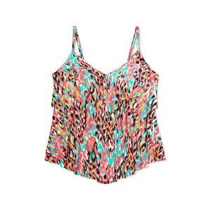 Women's Plus Size Tierd Tankini Top Size 16W
